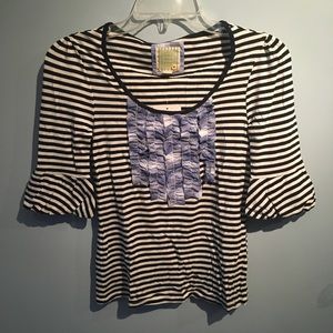 Anthropologie Little Yellow Button NWT Top XS